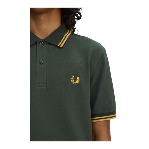 Fred Perry Polo Polo Uomo con doppia riga S P25 - FRED PERRYM3600 - Y22 - S - Francavilla Moda